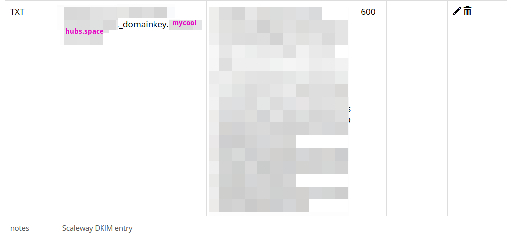 Capture of Porkbun DNS Management, A records. The A record corrected with domain name.